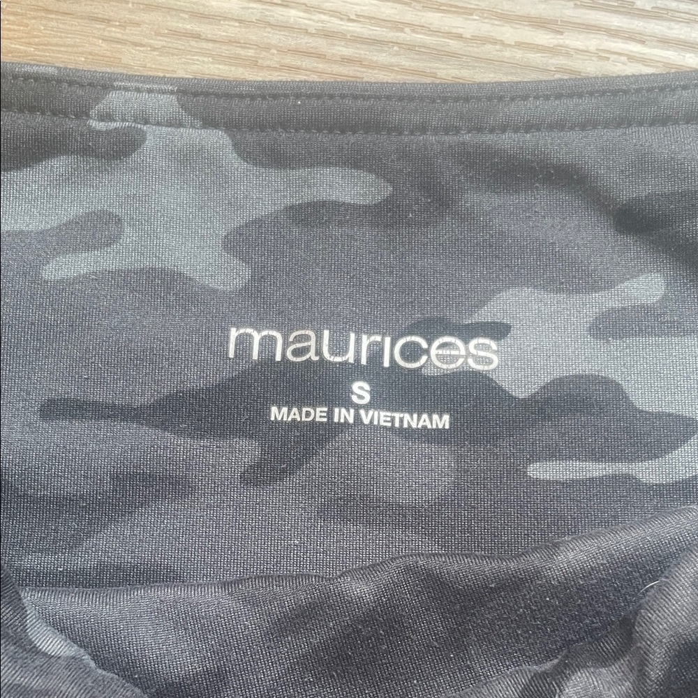 Maurices Black and Gray Camouflage Shorts - Picture 2 of 7